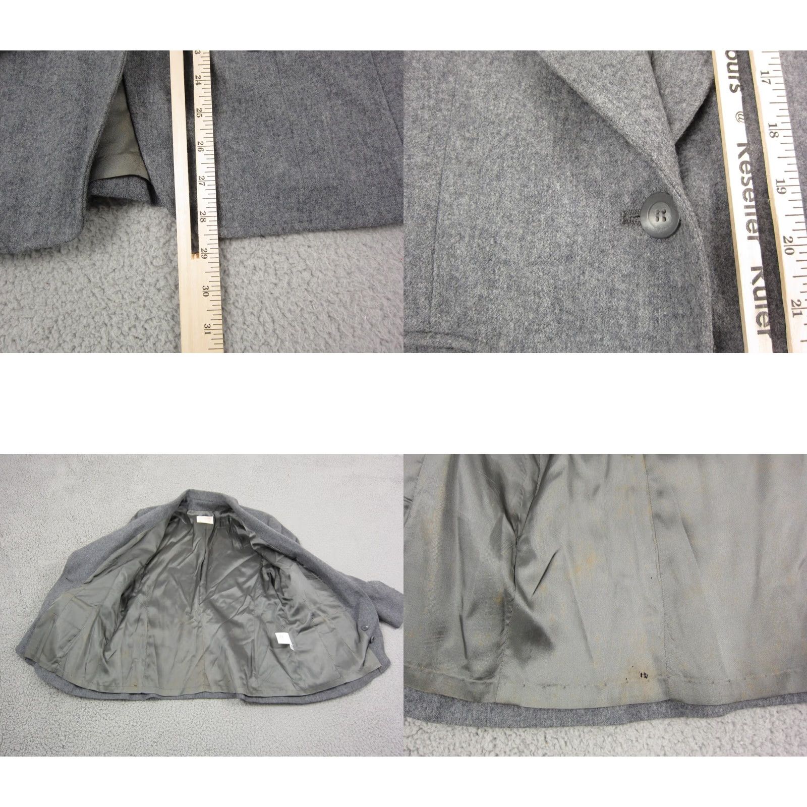 Pendleton VINTAGE Pendleton Jacket Womens 12 Gray True Size Wool 60s Ladies Blazer Size XL / US 12-14 / IT 48-50 - 8 Thumbnail
