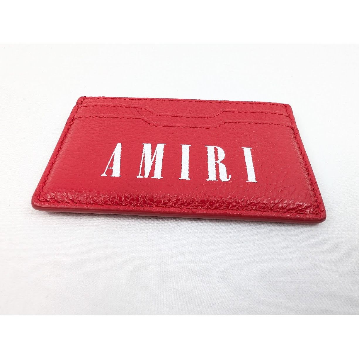 Amiri o1rshd1 Q:4 / Size: OS / Large Amiri Logo Card Holder in Red Size ONE SIZE - 3 Thumbnail