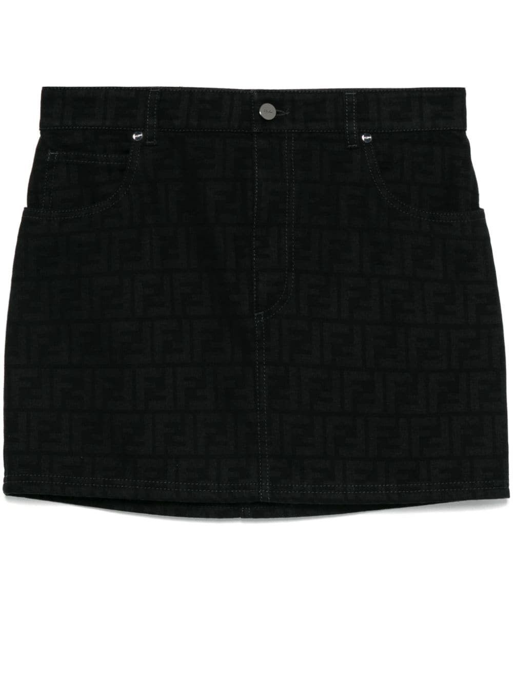 Fendi FF DENIM MINI SKIRT Size 27" / US 4 / IT 40 - 1 Thumbnail