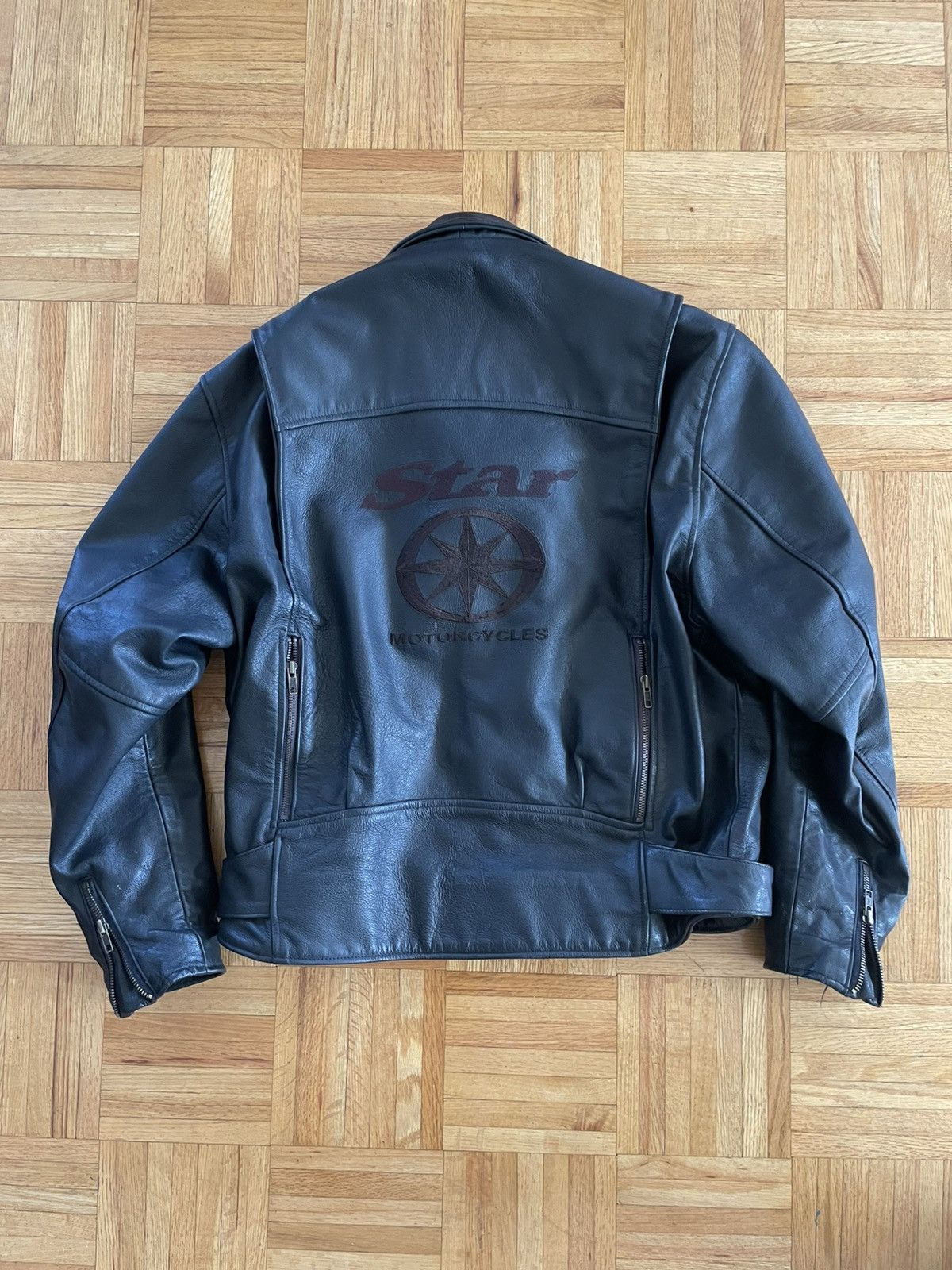 Yamaha Vintage 80s Yamaha Leather Biker Jacket Size US L / EU 52-54 / 3 - 2 Thumbnail