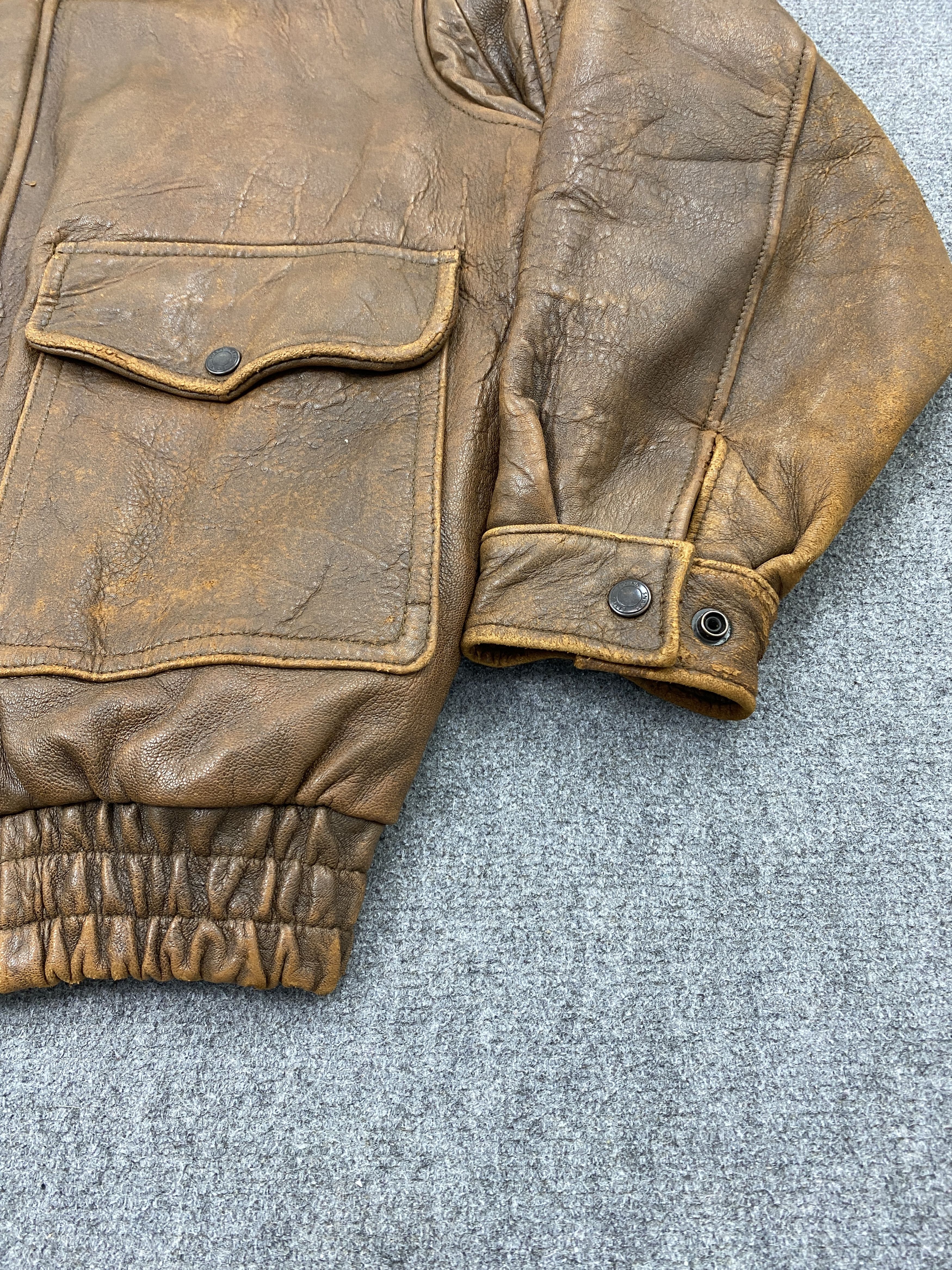 Japanese Brand Vintage Durante Sherpa Collar Leather Jacket MJ0079Z Size US L / EU 52-54 / 3 - 8 Thumbnail