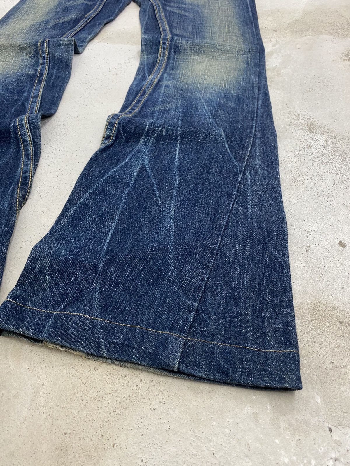 If Six Was Nine × Japanese Brand × Le Grande Bleu (L.G.B.) Flare Studio RP Unisex Jean Japan Mud Washed Low Rise Size US 28 / EU 44 - 4 Thumbnail