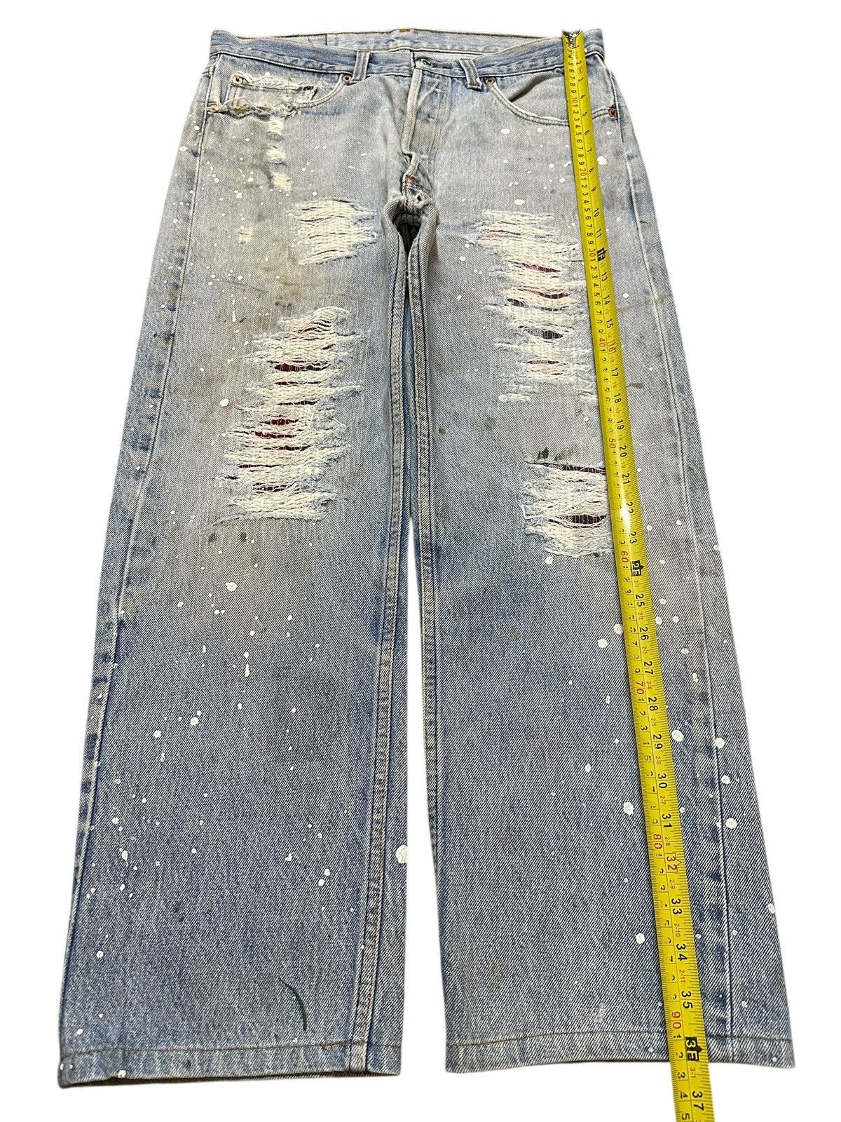 Levi's Vintage 80s Levis 501 Paint Splatter Distressed Jeans Size US 32 / EU 48 - 13 Thumbnail