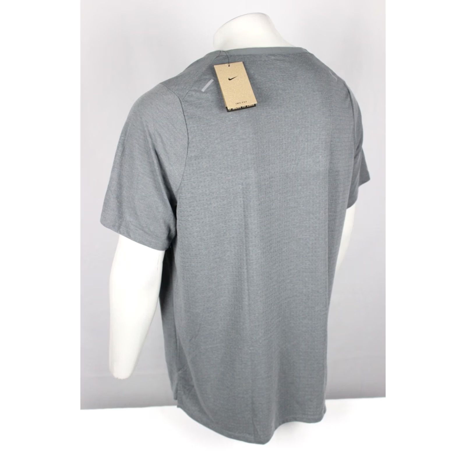 Nike Nike Dri Fit Running Short Sleeve T Shirt XXL Gray Nike IM2056 084 0 Size US XXL / EU 58 / 5 - 3 Thumbnail