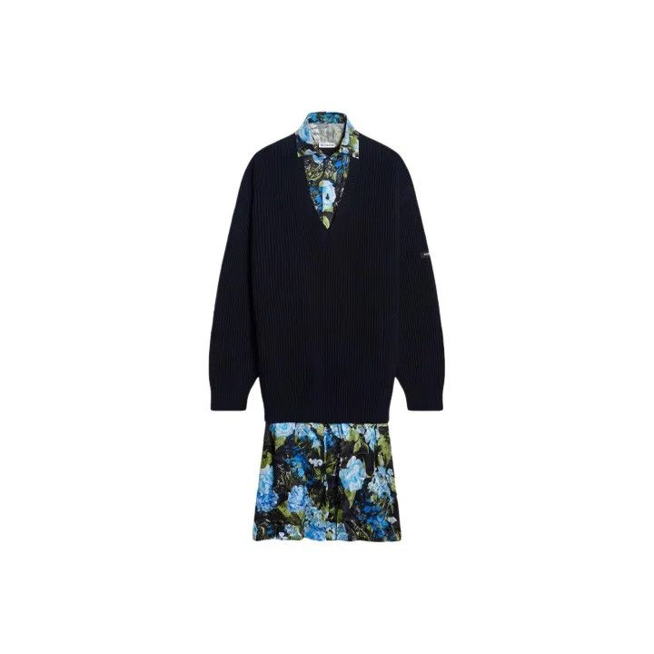 Balenciaga Balenciaga Floral Layered Dress for Women 0079 Size XXS / US 00 / IT 34 - 1 Thumbnail
