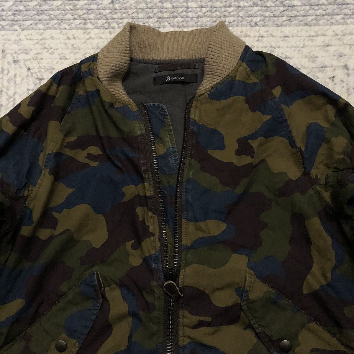 Japanese Brand × Johnbull Rare John Bull Camouflage Army Bomber Jacket Size US S / EU 44-46 / 1 - 6 Thumbnail