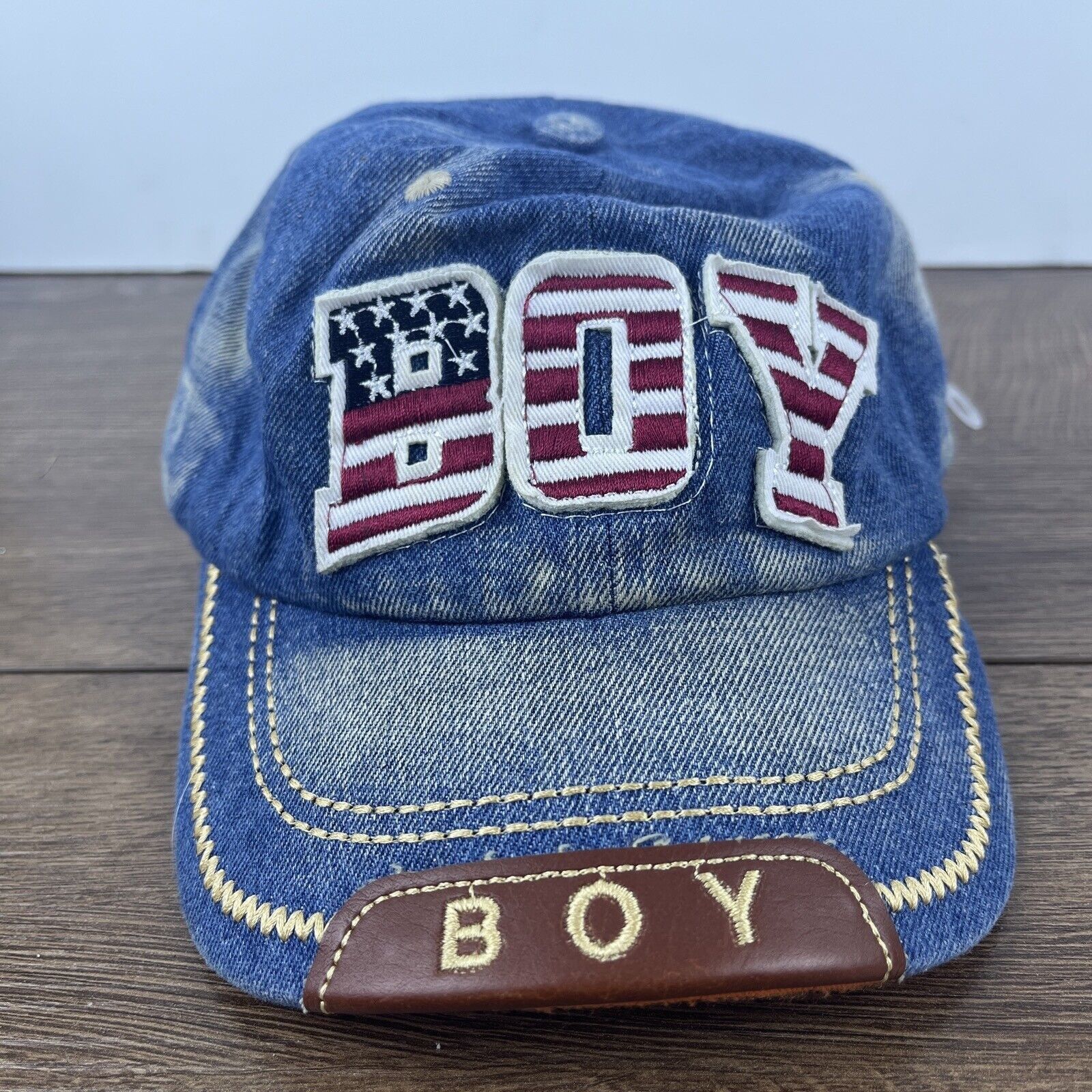 Other Boy Hat Blue Jean Boy Hat Blue Hat Adjustable Youth Size Blu Size ONE SIZE - 1 Thumbnail