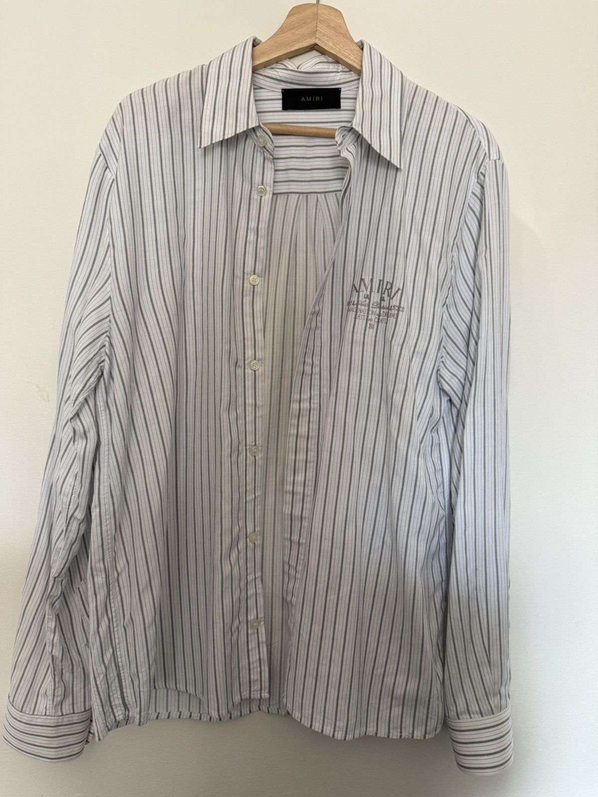 Amiri Amiri Stripped Long-Sleeve Dress Shirt Size US L / EU 52-54 / 3 - 1 Thumbnail