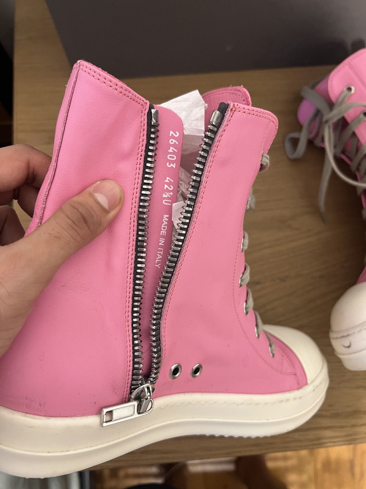 Rick Owens Rick owens mainline ramones pink og all Size US 9.5 / EU 42-43 - 5 Thumbnail