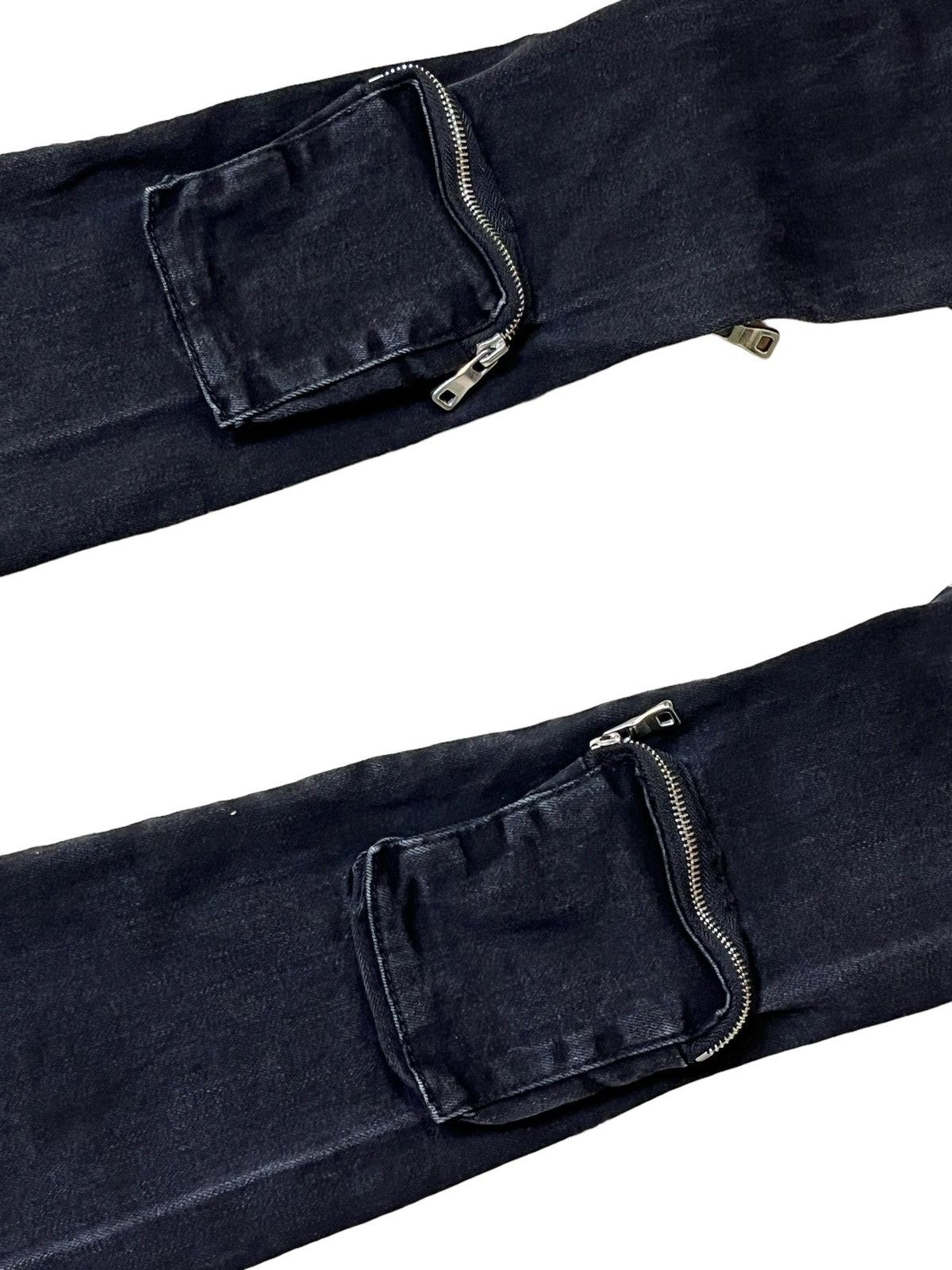 Le Grande Bleu (L.G.B.) SICK🔥PHEELINGS STACKED BONDAGE STRETCH COTTON FLARE JEANS Size US 30 / EU 46 - 9 Thumbnail