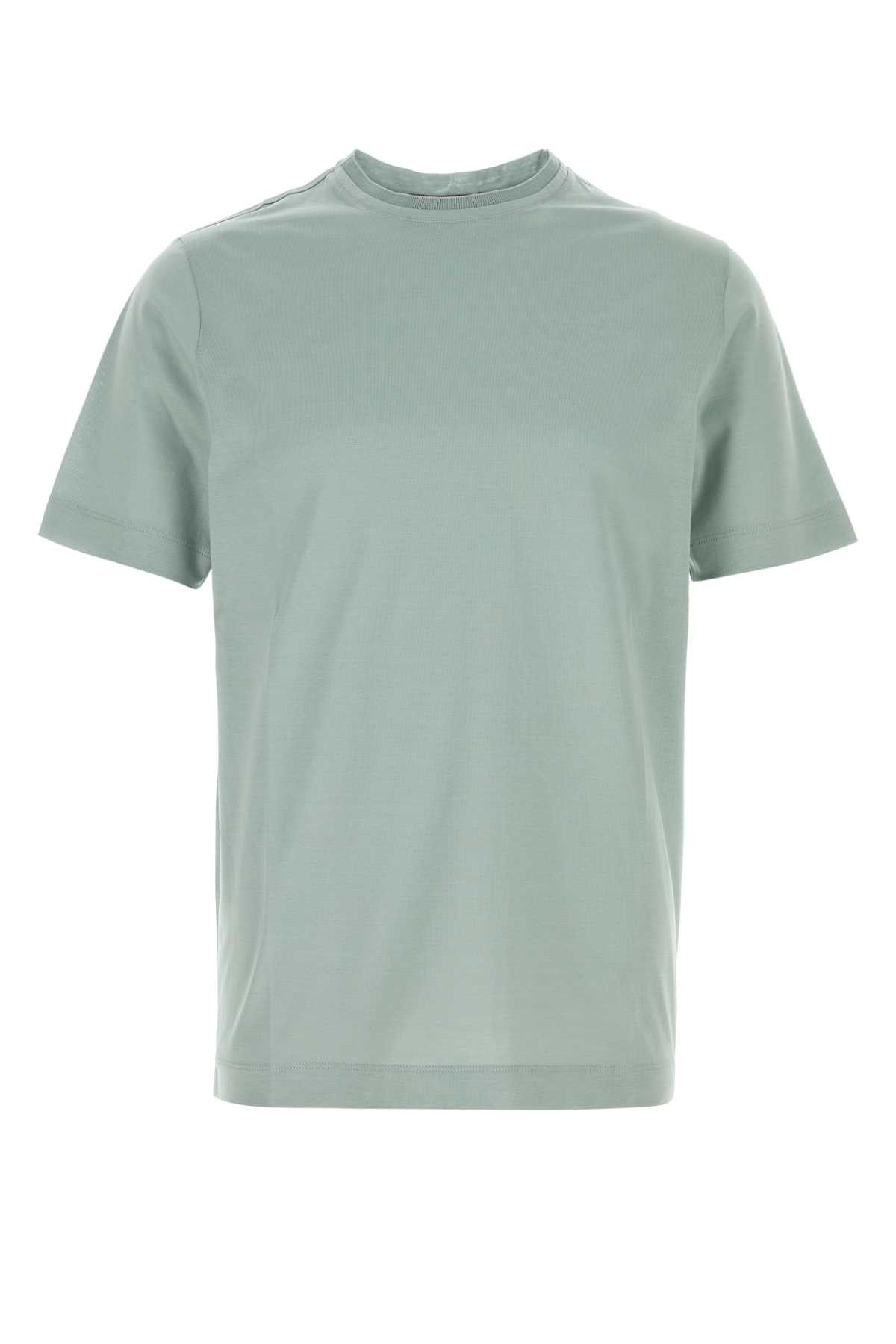 Canali Mint Green Cotton T-Shirt Size US XXL / EU 58 / 5 - 1 Thumbnail