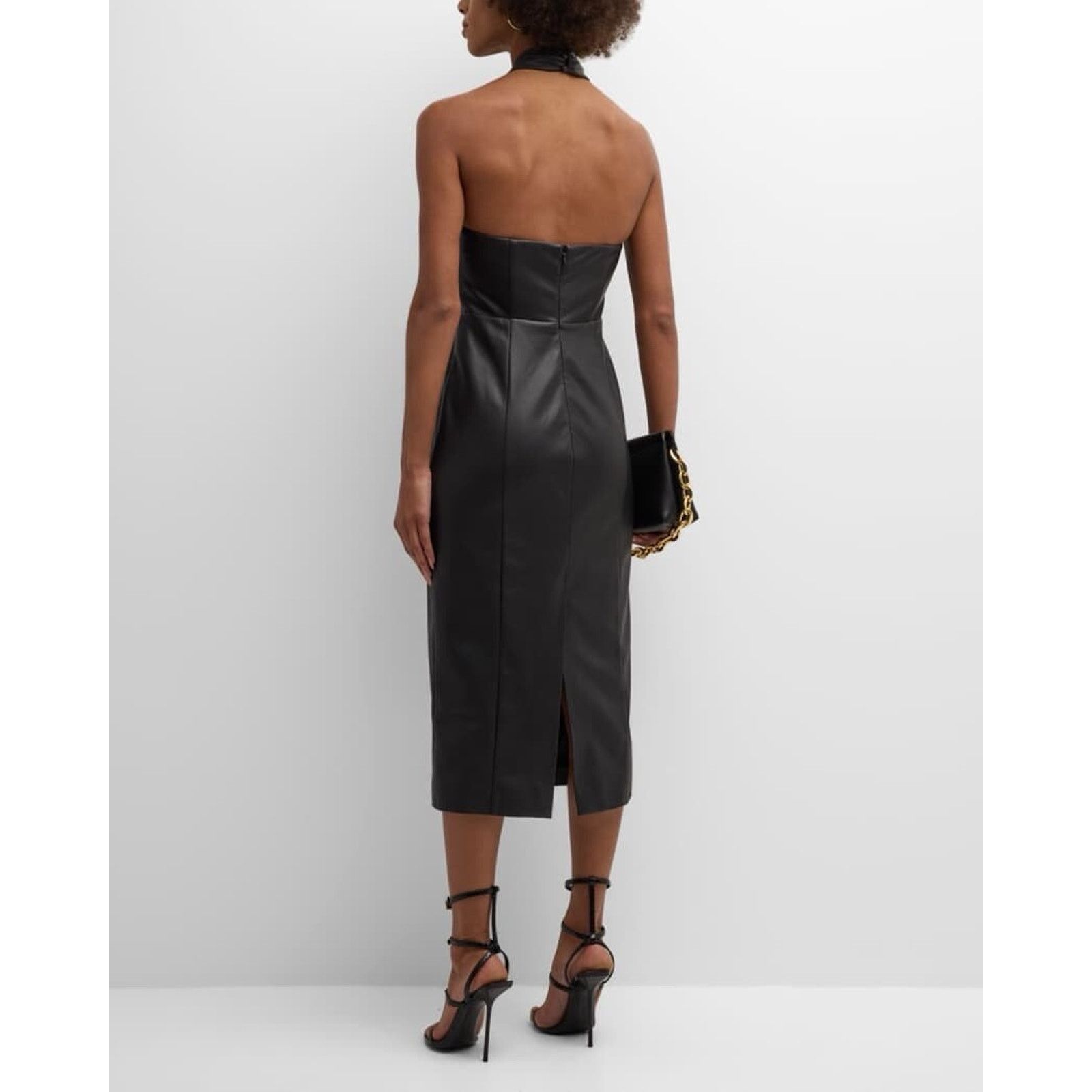 MILLY MILLY Women's Black Raven Faux Leather Size 28" / US 6 / IT 42 - 5 Thumbnail