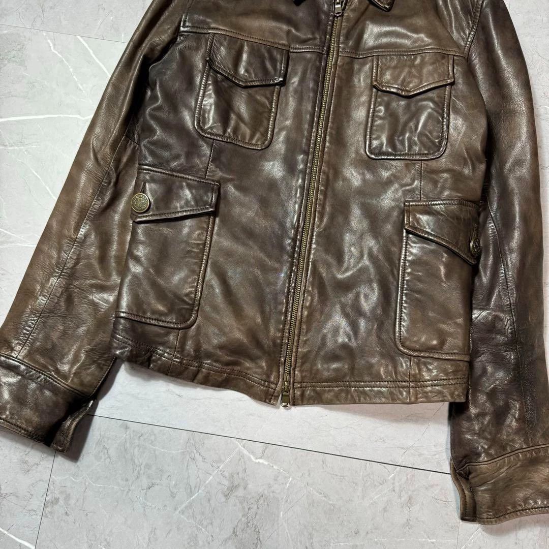 Jean Paul Gaultier Jean Paul Gaultier Cow leather zipper leather coat-2505 Size US M / EU 48-50 / 2 - 3 Thumbnail
