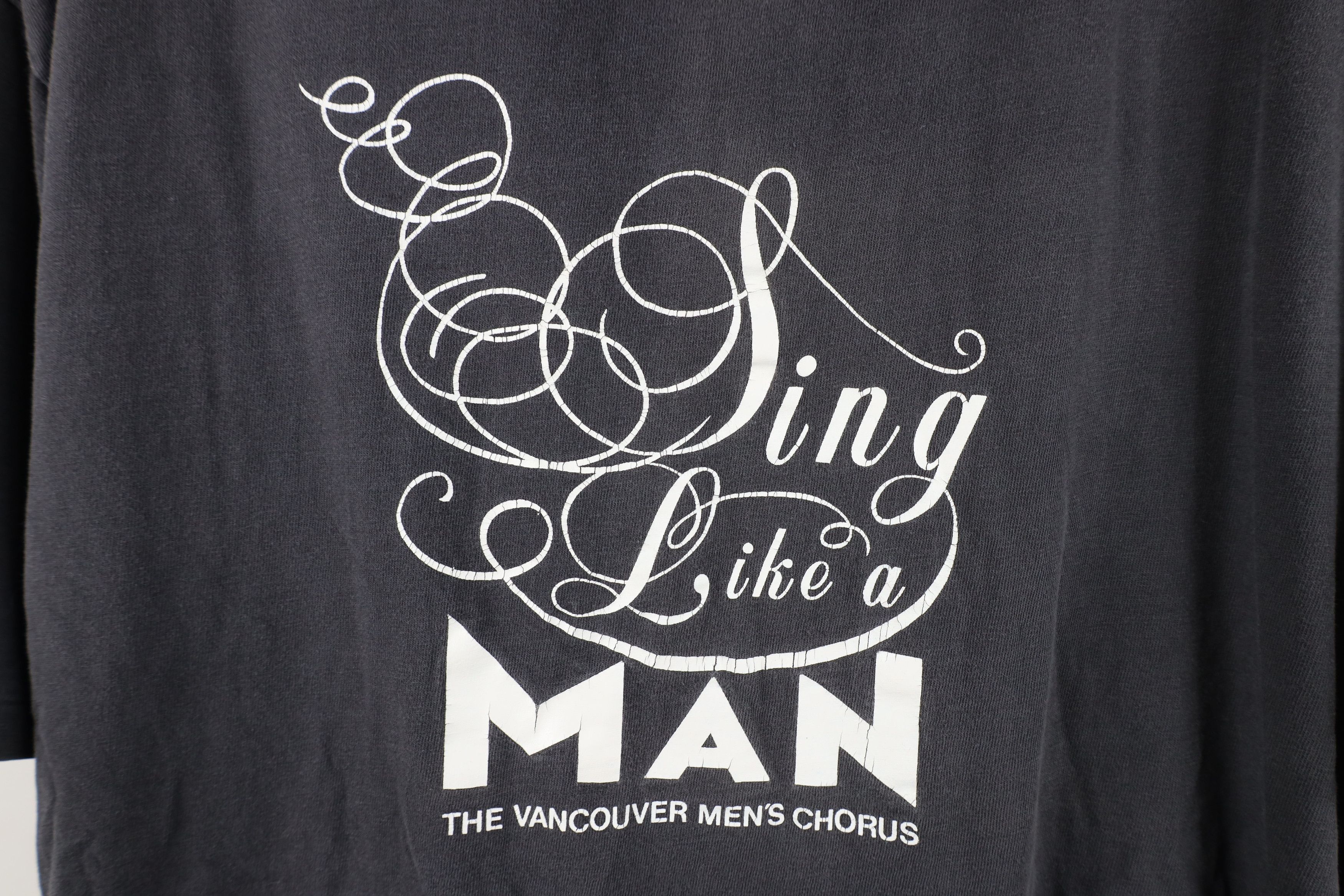 Vintage Vintage 90s Like A Man The Vancouver Mens Chorus T-Shirt USA Size US XL / EU 56 / 4 - 4 Thumbnail