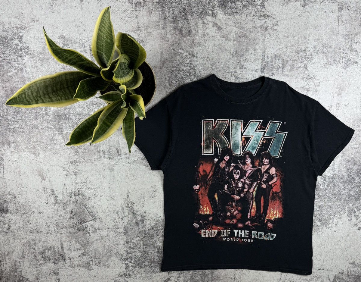 KISS KISS End Of The Road World Tour Rock Faded Merch Devil Band Jersey T Shirt Tee Size US L / EU 52-54 / 3 - 1 Thumbnail
