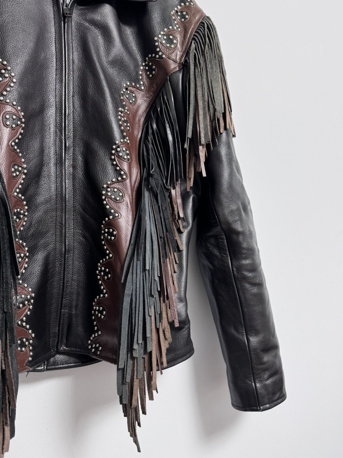 Japanese Brand × Vintage Vintage Western World by Shaf Fringed Leather Jacket Size US S / EU 44-46 / 1 - 4 Thumbnail