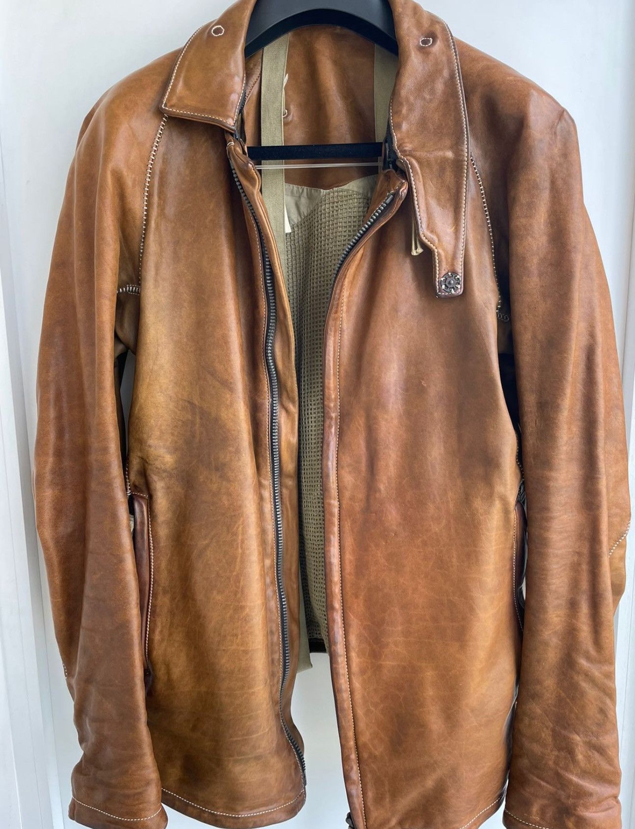 Boris Bidjan Saberi BBS J2 FMM 20002 Leather Jacket Size US XL / EU 56 / 4 - 3 Thumbnail