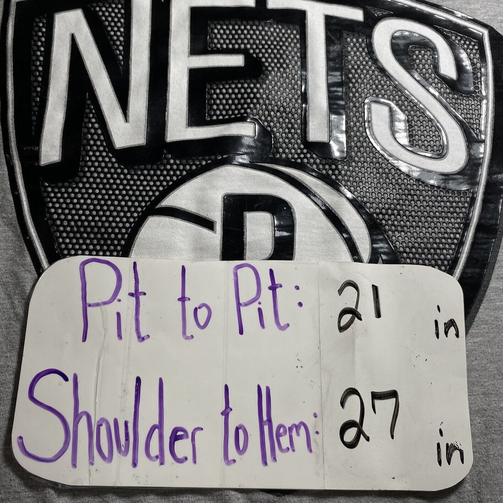 NBA UNK Brooklyn Nets Small Gray Basketball NBA Graphic T Shirt Size US S / EU 44-46 / 1 - 11 Thumbnail