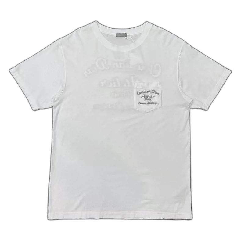 Tシャツ(半袖+袖なし) c30 Christian Dior Embroidered Emblem Short Sleeve T-Shirtu02t CHRISTIAN DIOR || Dior Letter Logo Embroidery Short Sleeve Unisex
