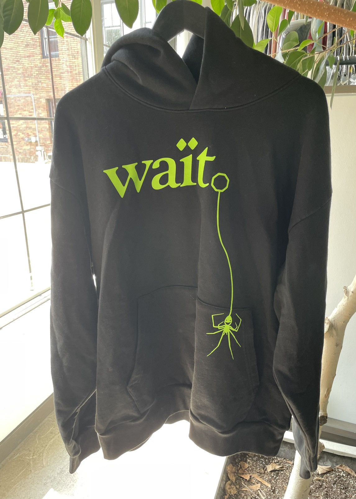 Sp5der Sp5der Wait Hoodie 'Black' 2024 Size US XL / EU 56 / 4 - 2 Thumbnail