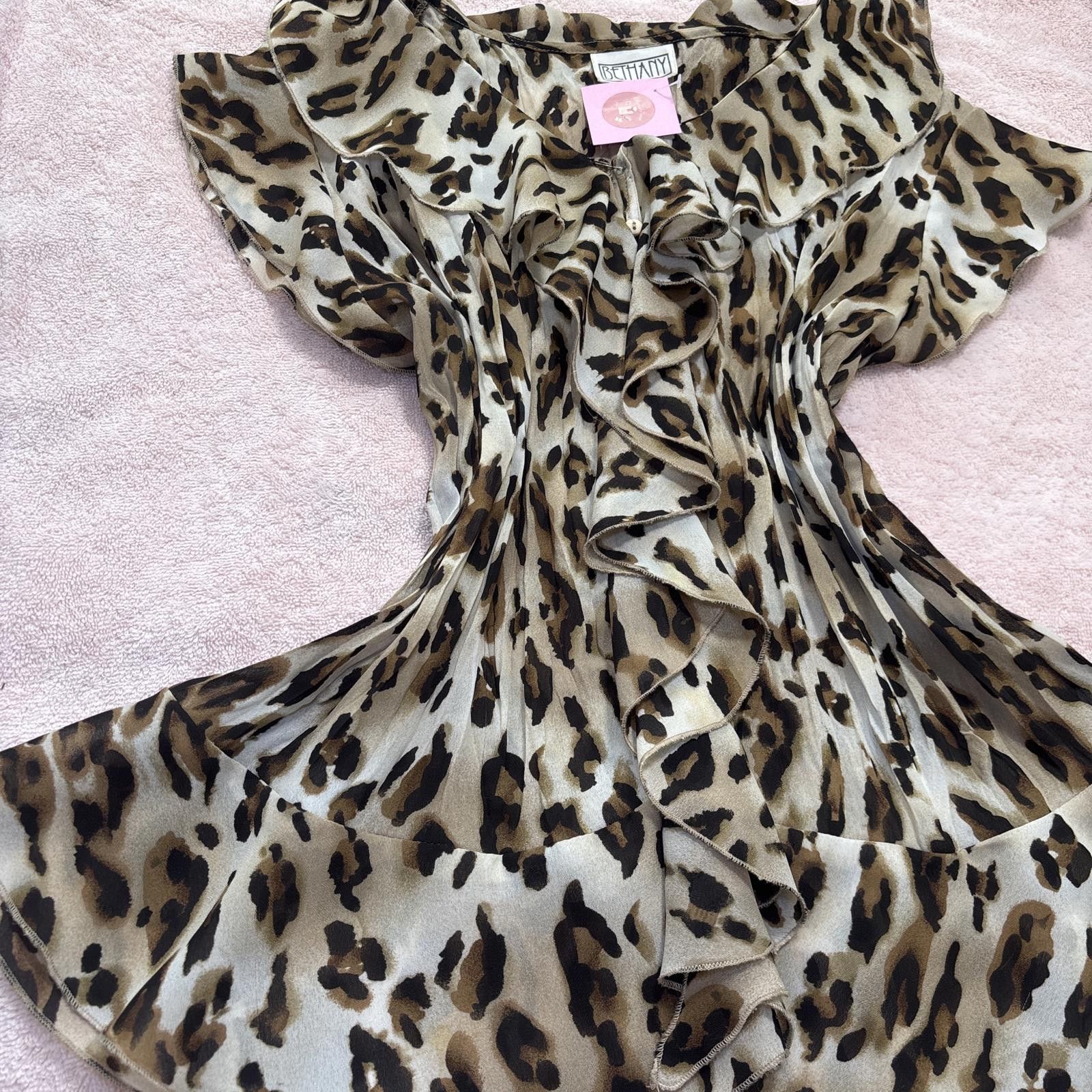Other y2k cheetah print ruffle blouse Size XL / US 12-14 / IT 48-50 - 3 Thumbnail