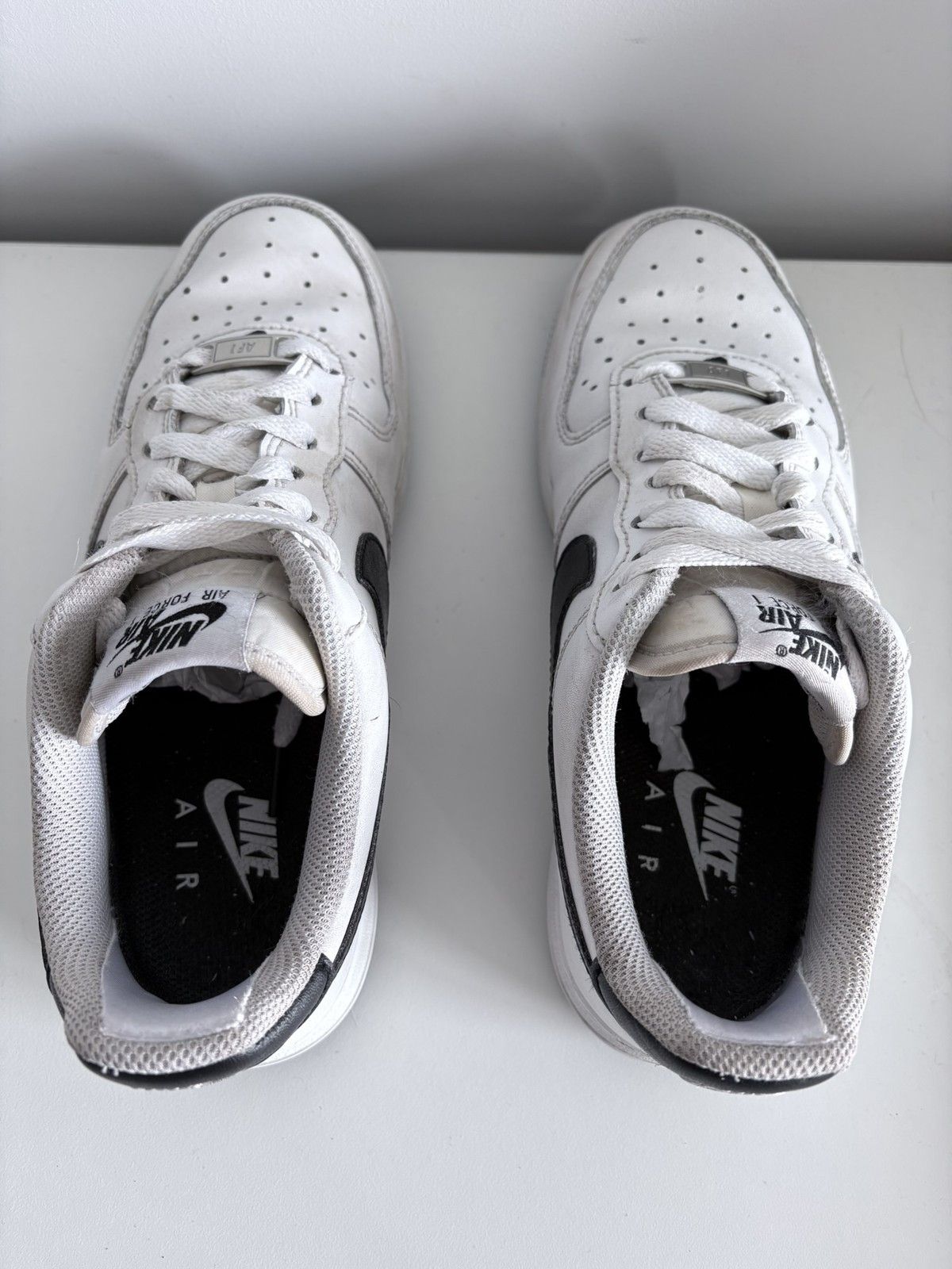 Nike Nike Air Force 1 Low white black leather women's size 38.5 Size US 8.5 / IT 38.5 - 6 Thumbnail