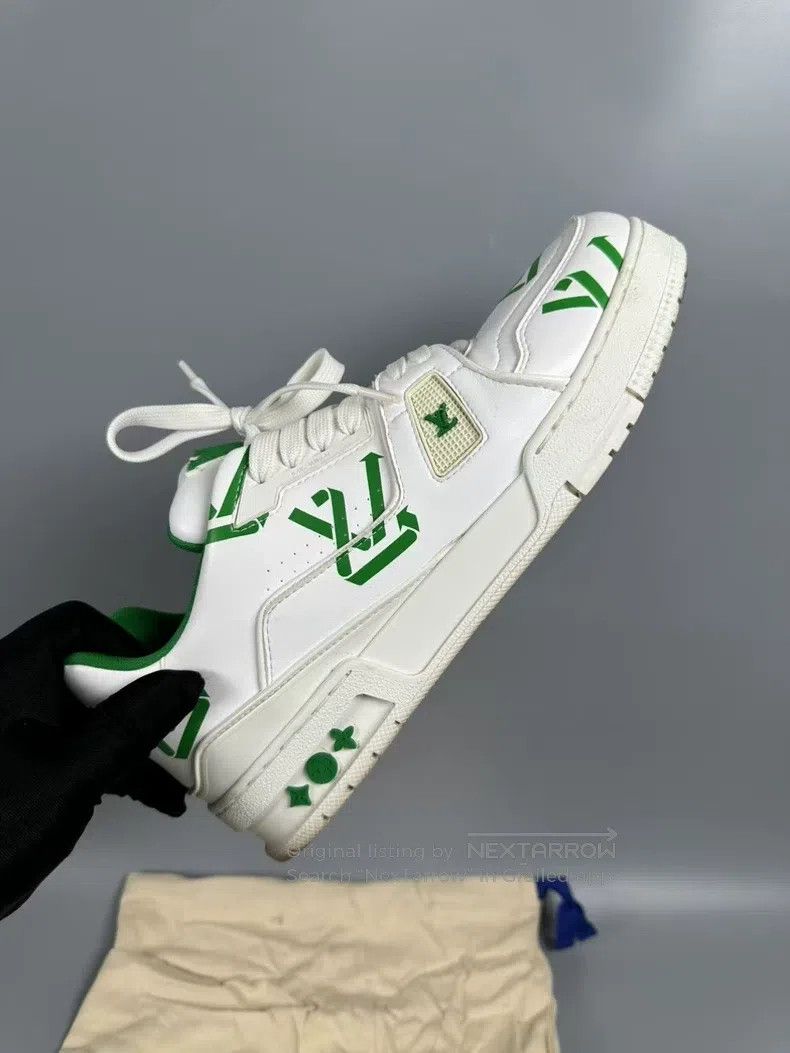 Louis Vuitton Louis Vuitton Black, white and green printed casual shoes Size US 7 / EU 40 - 5 Thumbnail