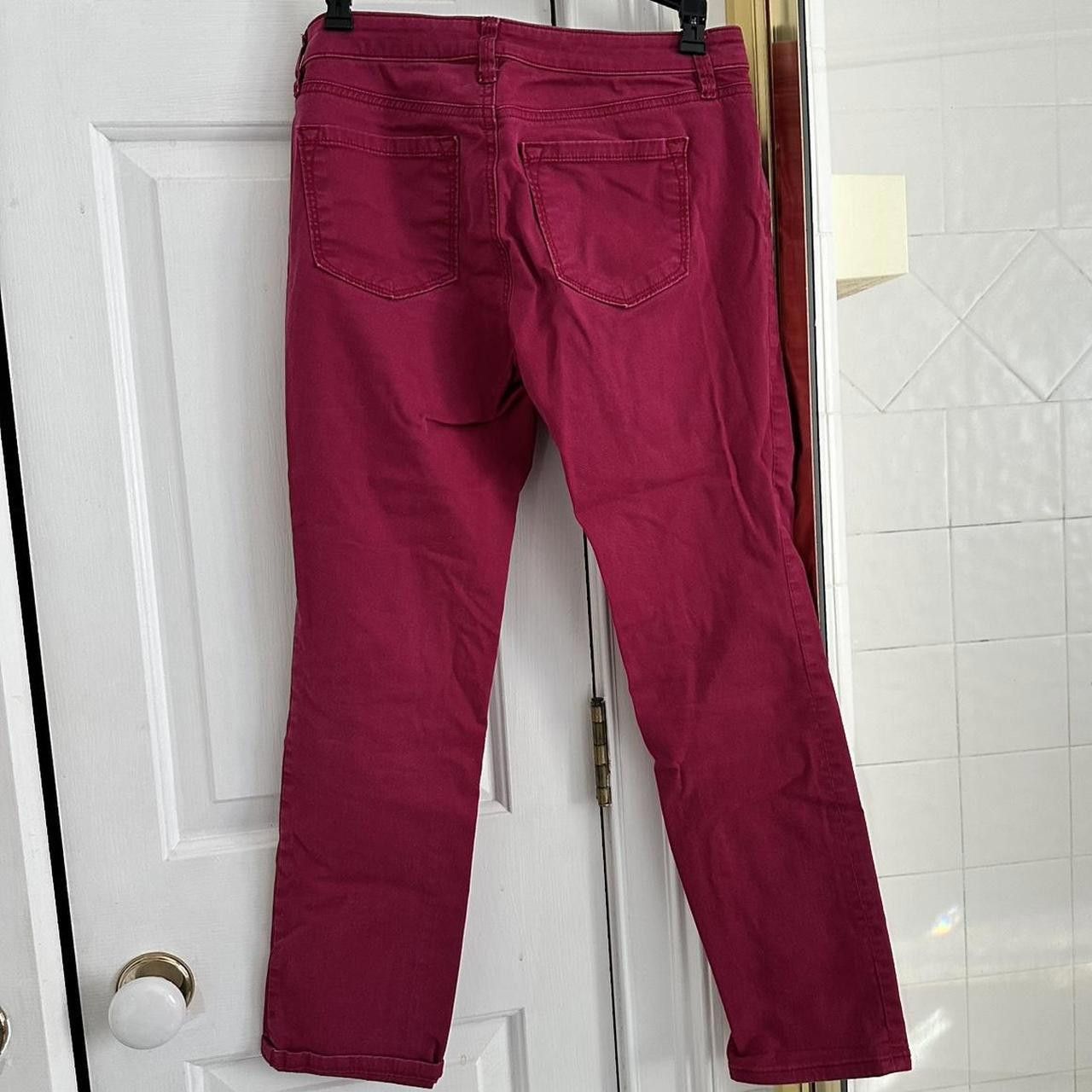 Designer LOFT Women's Pink and Red Jeans Size 26" / US 2 / IT 38 - 2 Thumbnail
