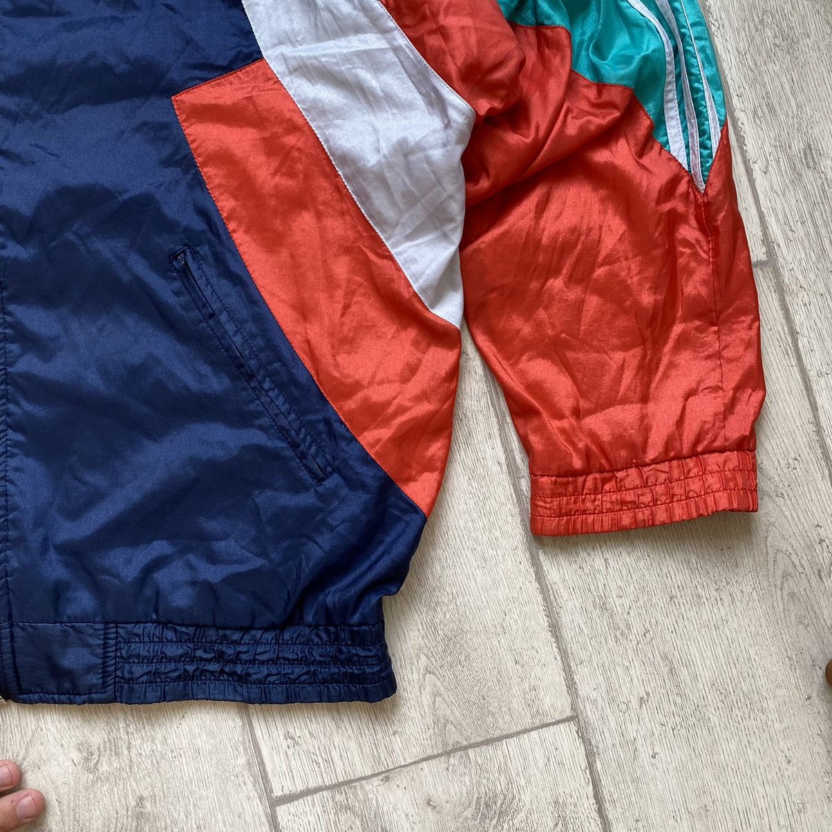 Adidas Vintage 90s Adidas Nylon track jacket Suit distressed Size US M / EU 48-50 / 2 - 4 Thumbnail