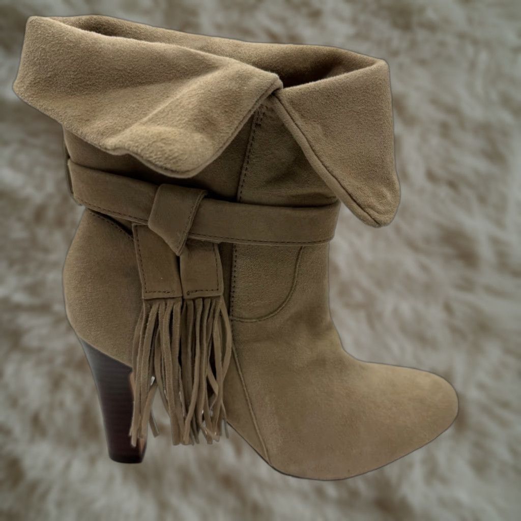 Johnston & Murphy Johnston & Murphy Womens Suede Boots Size 7.5 Brown Tassel Bootie Size US 8 / IT 38 - 1 Thumbnail