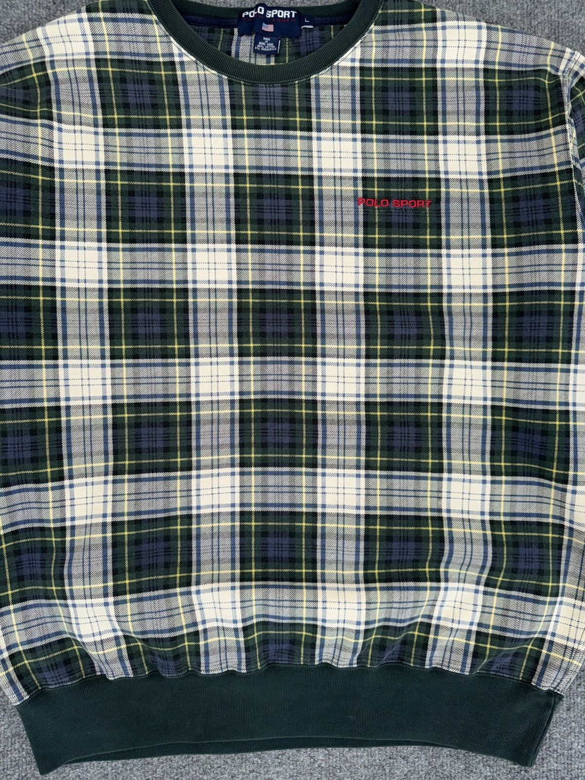 Polo Ralph Lauren Vintage Polo Sport Ralph Lauren Plaid Sweatshirt Size US L / EU 52-54 / 3 - 2 Thumbnail