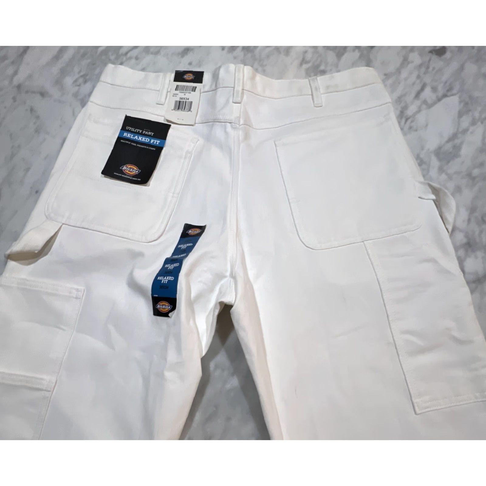 Dickies Dickies Utility Pant Relaxed Fit Men 38x34 White Pockets & Loops Cargo NWT Size US 38 / EU 54 - 5 Thumbnail
