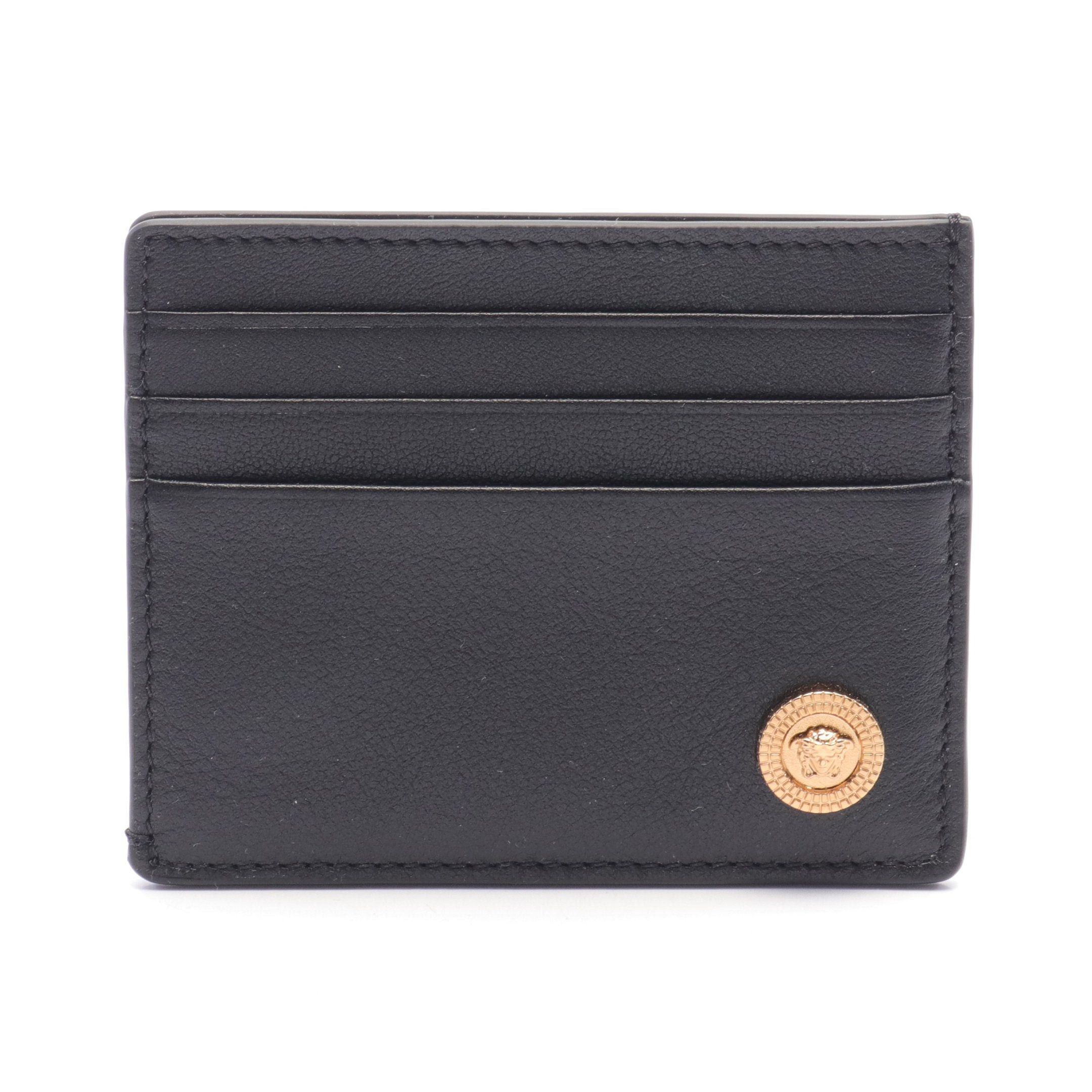 Versace Versace Medusa Card Case Leather Black Size ONE SIZE - 1 Thumbnail