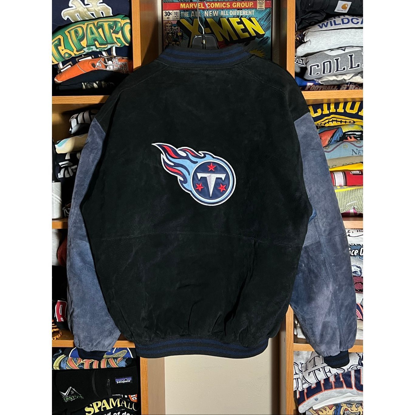 NFL Vintage NFL Carl Banks G-III Tennessee Titans Suede Leather Size US M / EU 48-50 / 2 - 3 Thumbnail