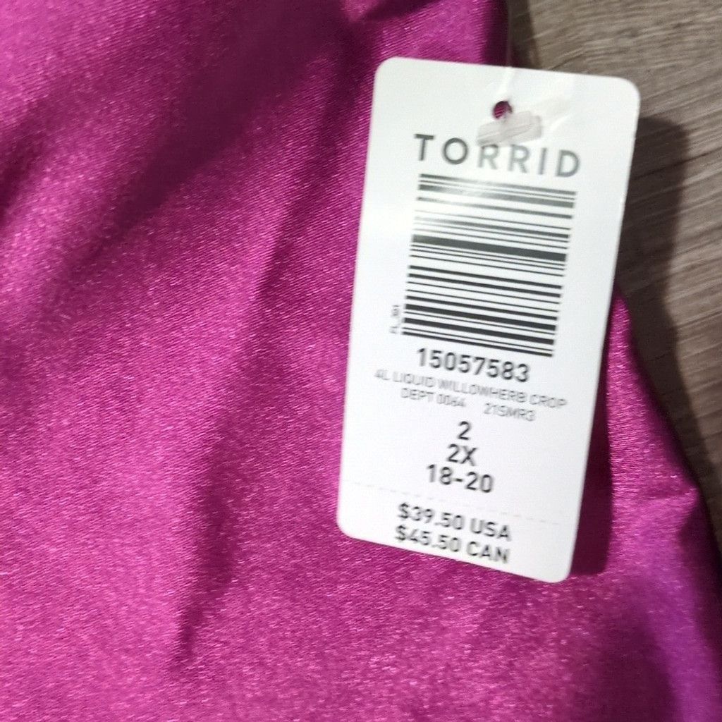 Torrid Torrid Purple 4L Liquid Willowherb Crop Leggings Size 2X Size 34" / US 12 / IT 48 - 3 Thumbnail