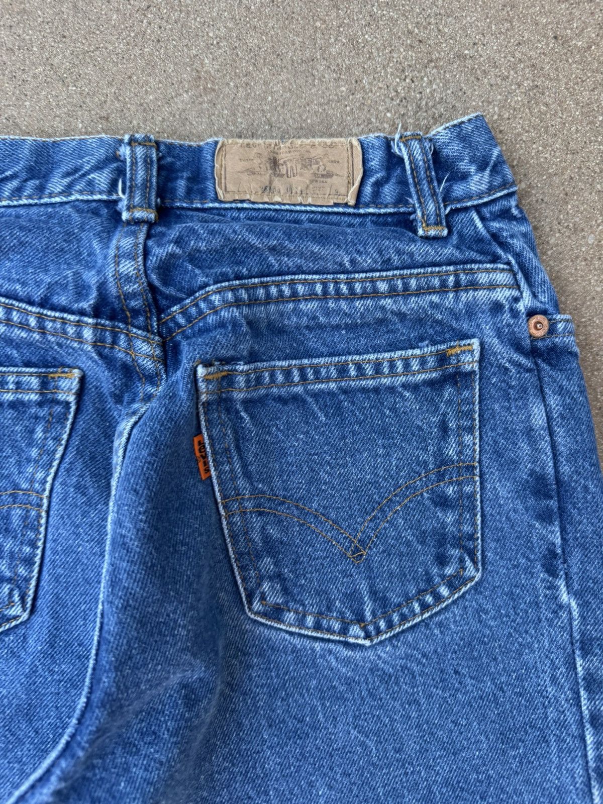 Levi's Vtg 70s Levi’s 26089 Orange Tab Bellbottom Flare Jeans 26x31 Size 26" / US 2 / IT 38 - 8 Thumbnail