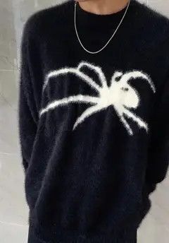 Japanese Brand Retro punk super soft spider premium mohair sweater jumper Size US XL / EU 56 / 4 - 3 Thumbnail