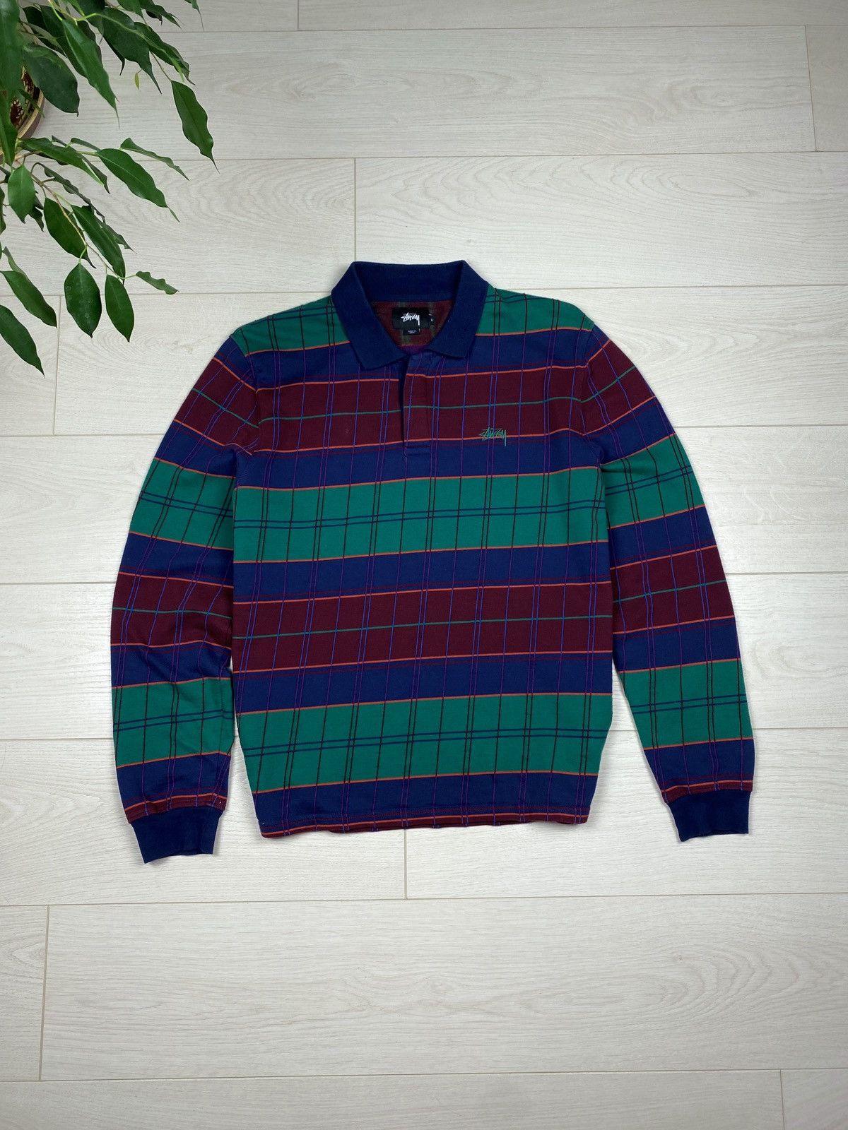 Stussy Vintage Stussy Long Sleeve Rugby Small Logo | Grailed