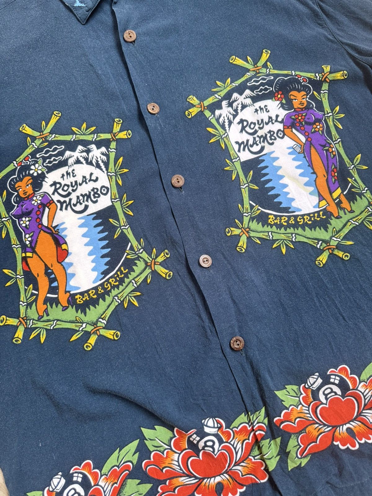 Mambo Vtg Mambo rayon shirt overprint Size US M / EU 48-50 / 2 - 6 Thumbnail