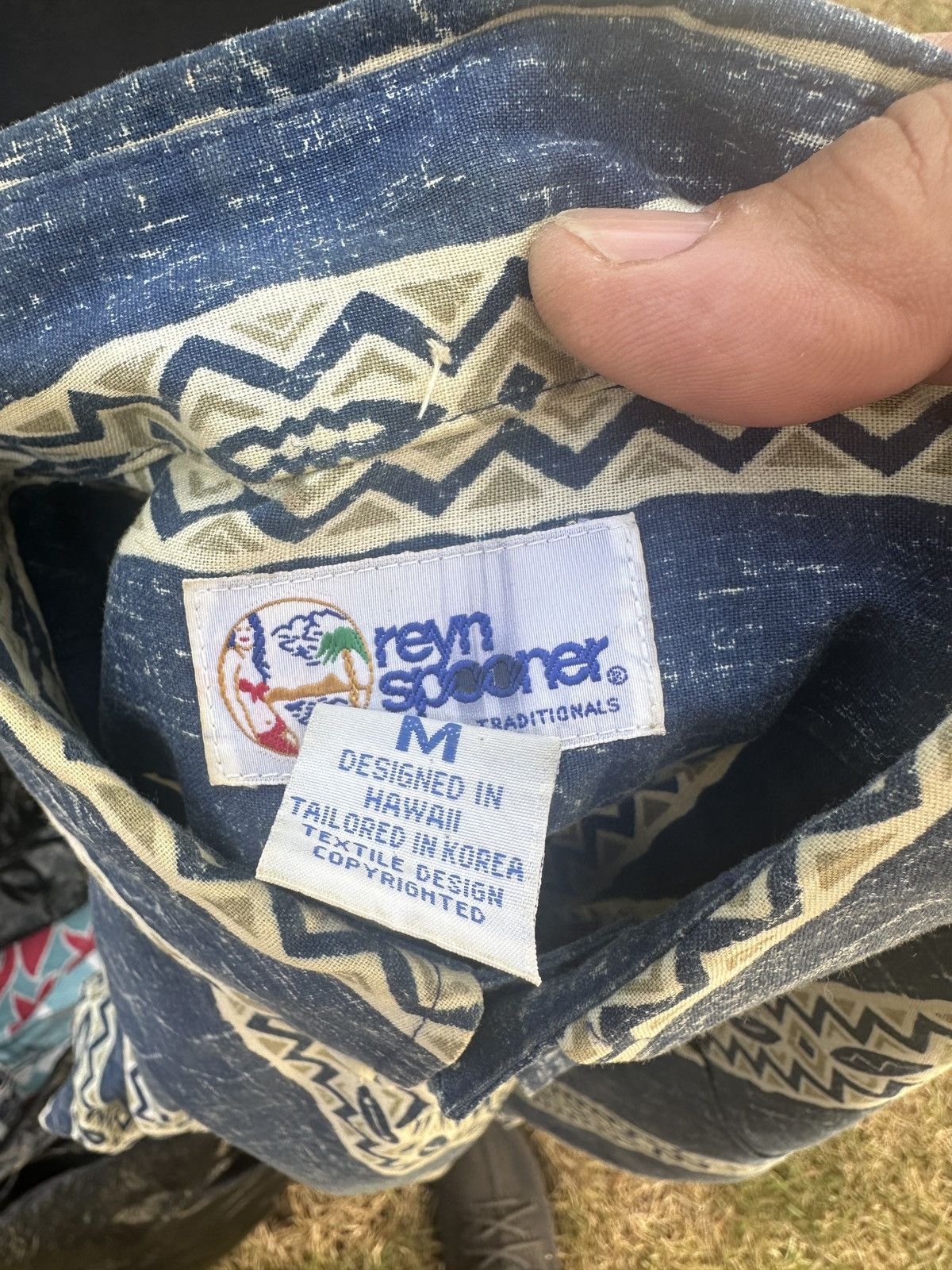 Reyn Spooner Reyn Spooner Hawaiian Print Blue/Beige Men's Medium Size US M / EU 48-50 / 2 - 4 Thumbnail