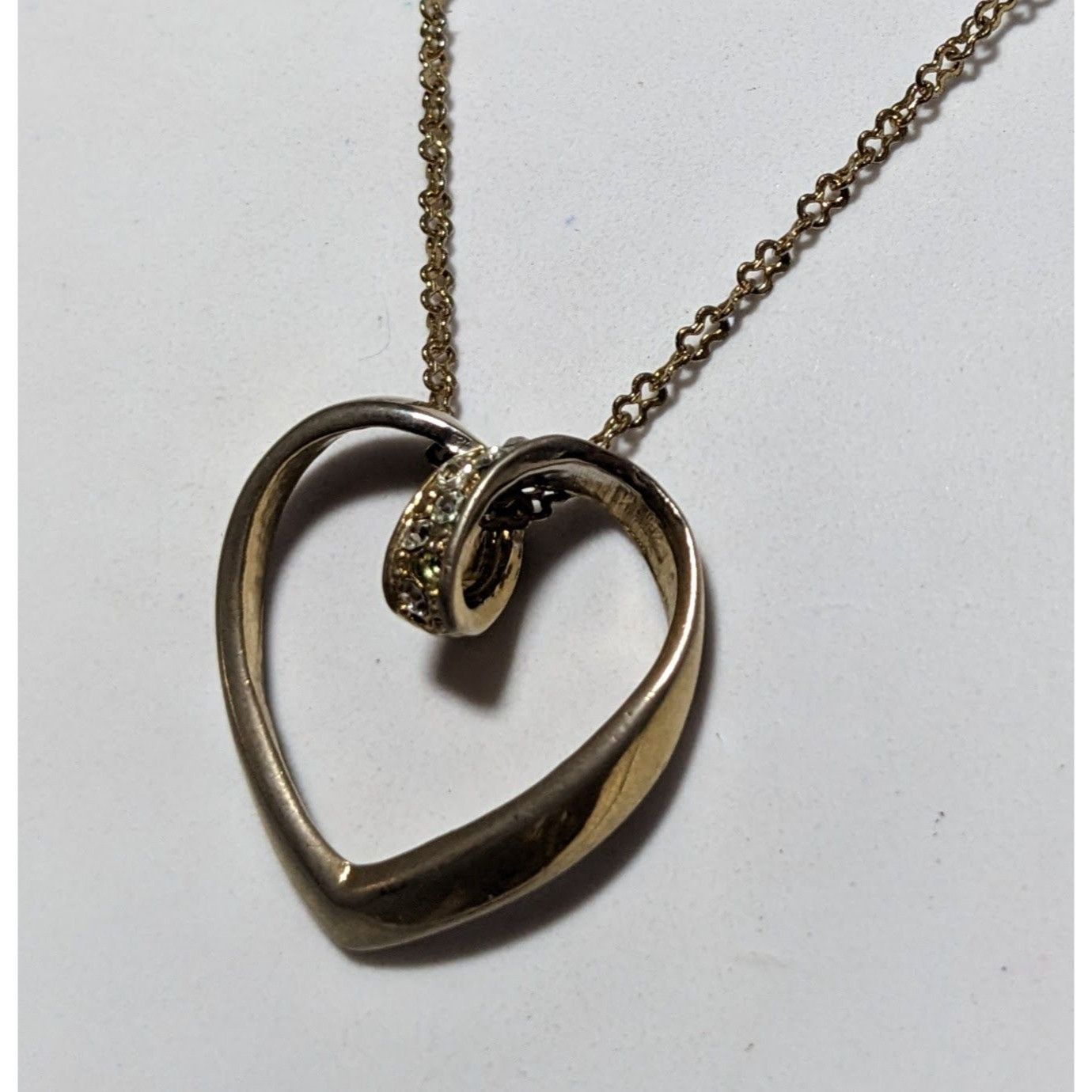 Other Open Heart-Shaped Rhinestone Pendant Necklace Size ONE SIZE - 15 Thumbnail