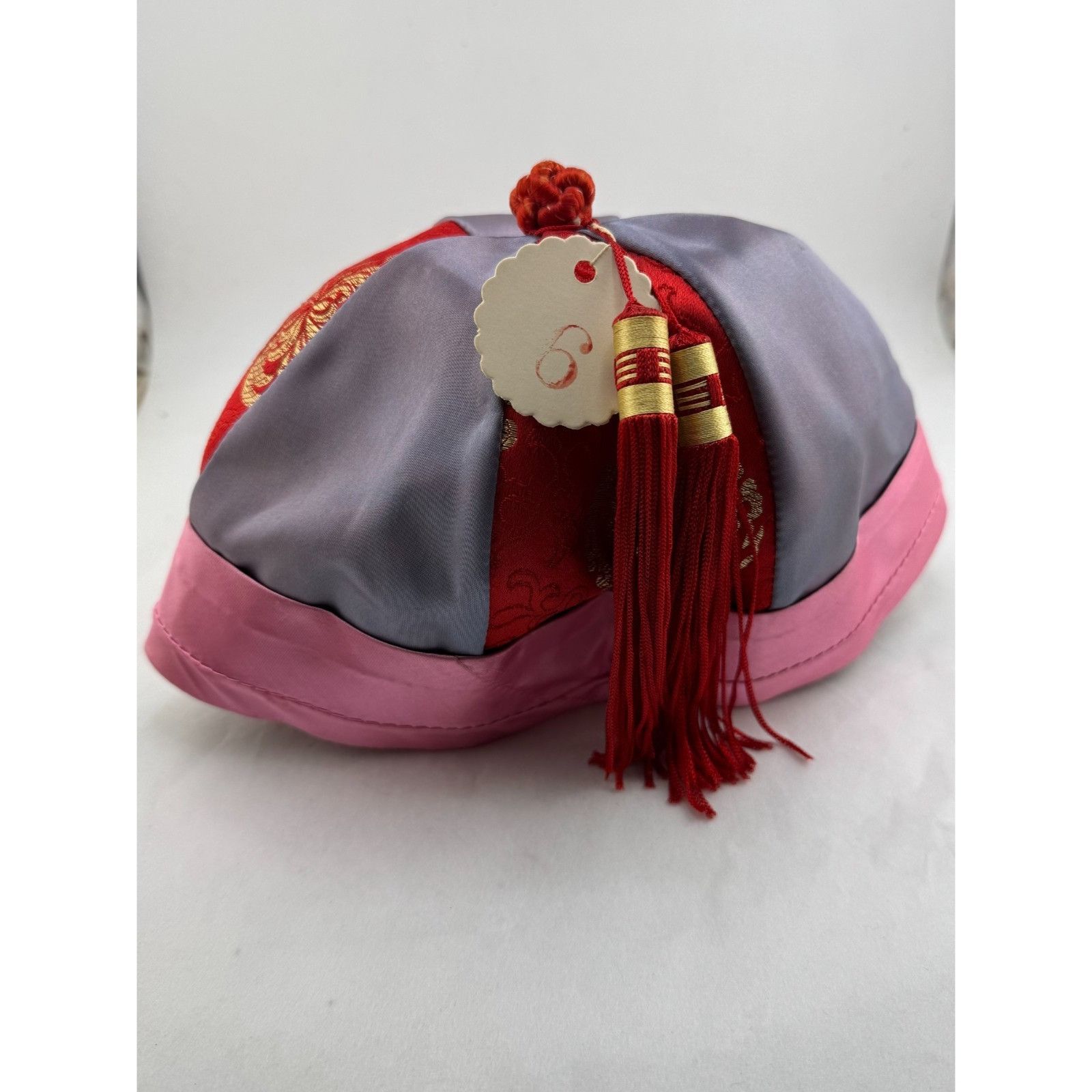 Other Vintage Chinese Skull Cap Pink Red Tassel Beanie Hat Size ONE SIZE - 2 Thumbnail