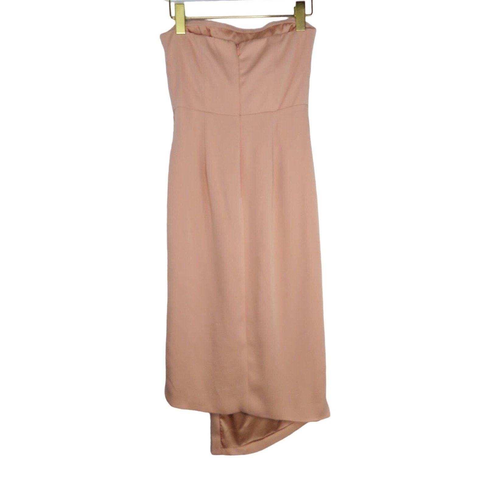 Target Basics Cushnie Blush Pink Strapless Asymmetrical Midi Dress 2 Size XS / US 0-2 / IT 36-38 - 3 Thumbnail