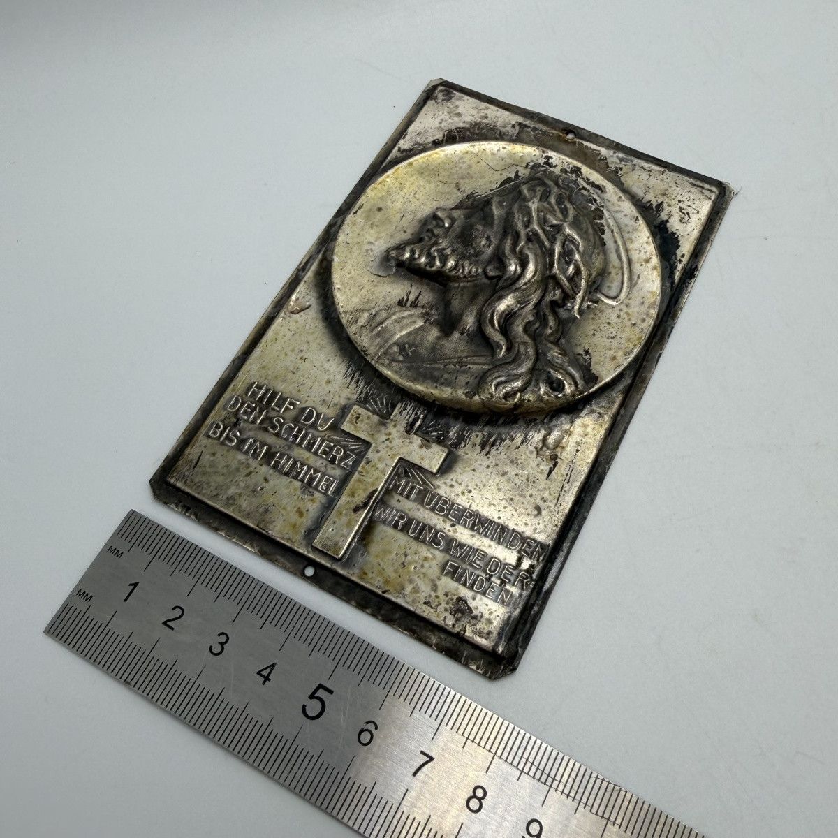 Vintage Vintage German Ecce Homo Jesus Christ Plaque Silver Plated Size ONE SIZE - 10 Thumbnail