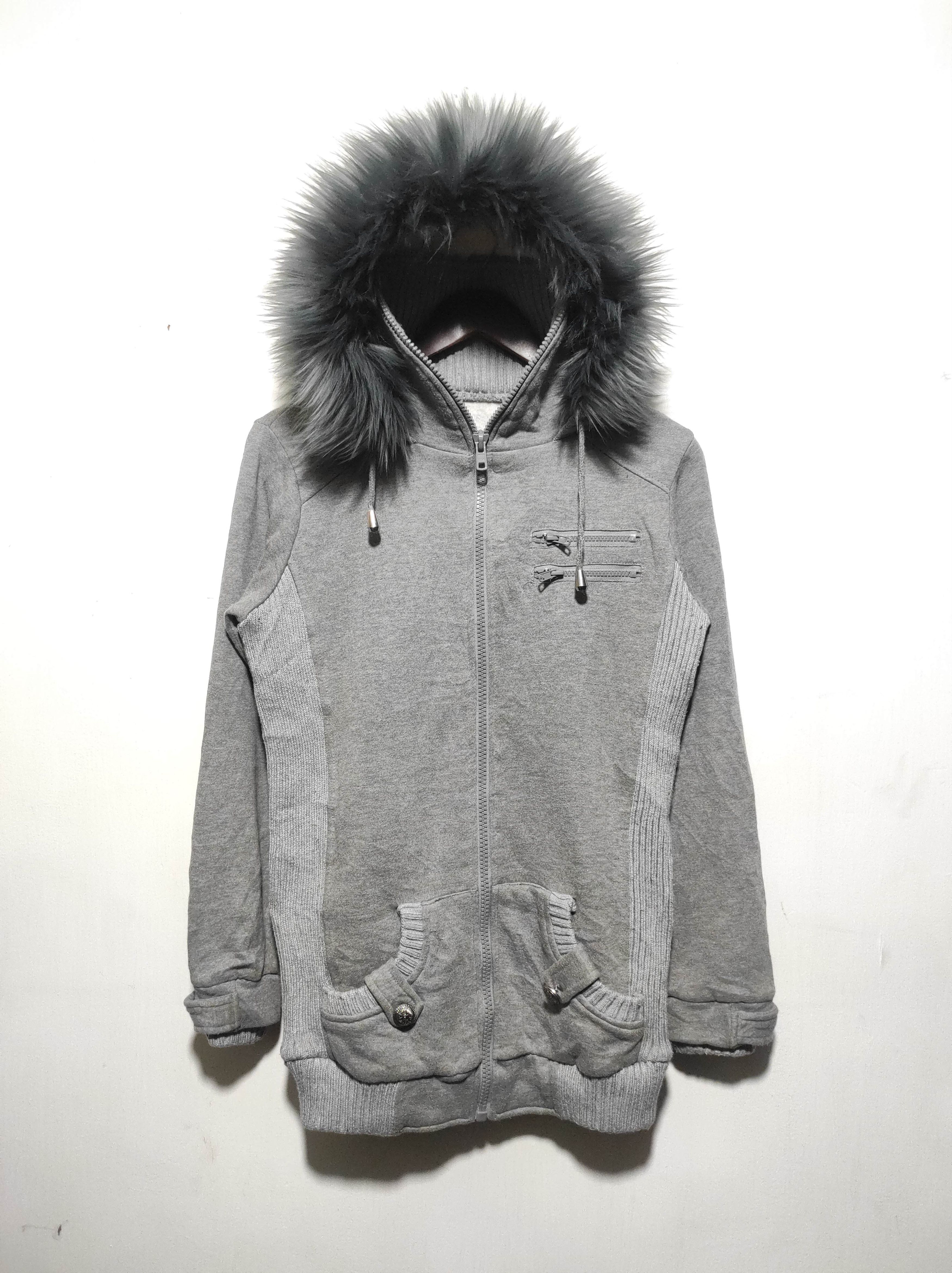 If Six Was Nine Shiny Ripple Zipper Fur Double Hoodie LGB i6w9 style Size US S / EU 44-46 / 1 - 2 Thumbnail