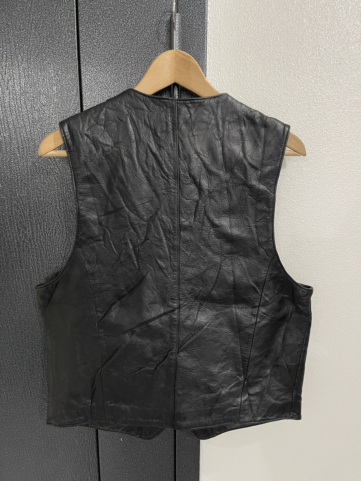 Leather × Vintage Vintage Seahop Pour Homme Cow Leather Vest Size US L / EU 52-54 / 3 - 8 Thumbnail