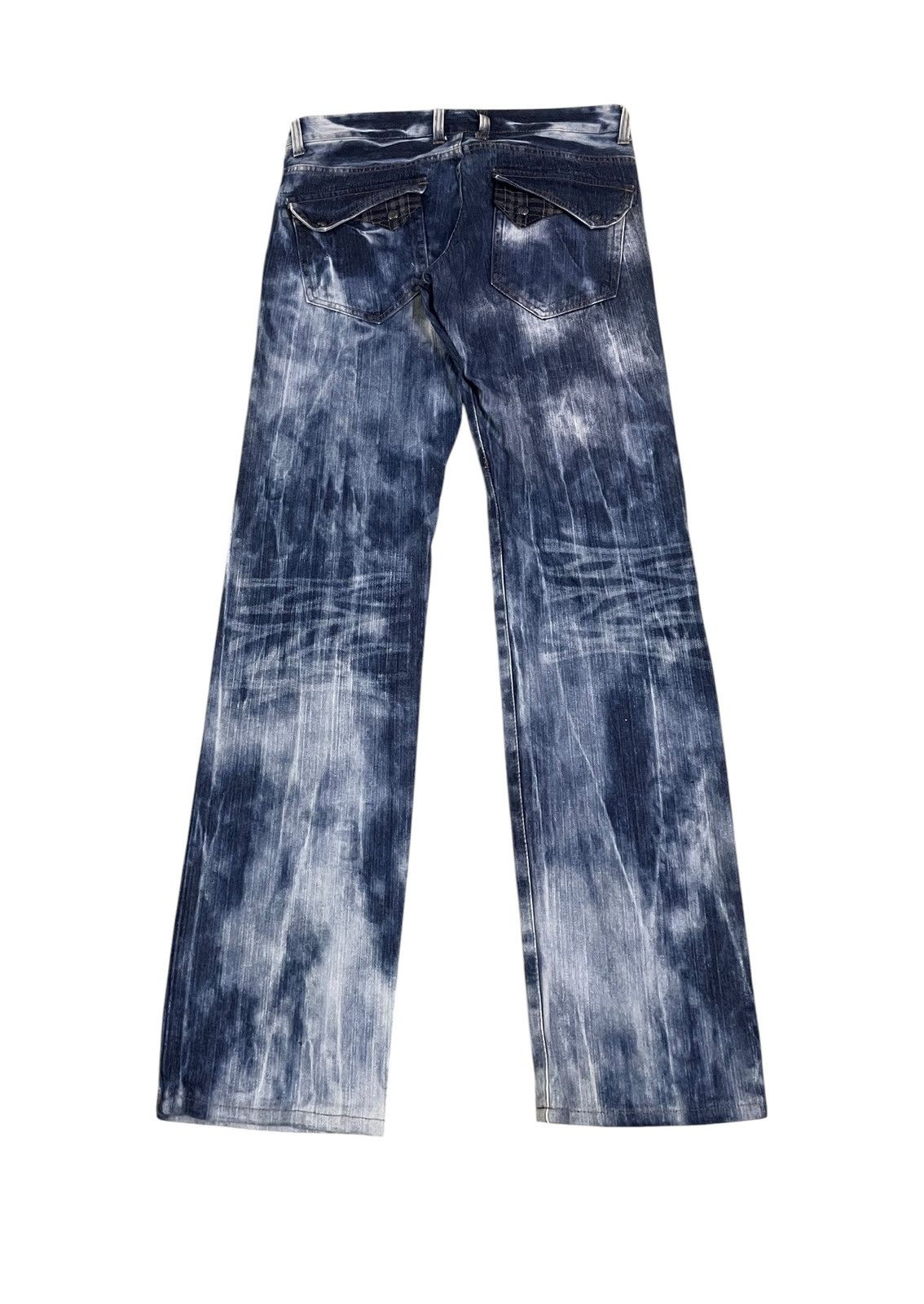 If Six Was Nine Rare Vintage Japanese Brand Root Three Bleach Jeans 2000s Size US 34 / EU 50 - 2 Thumbnail
