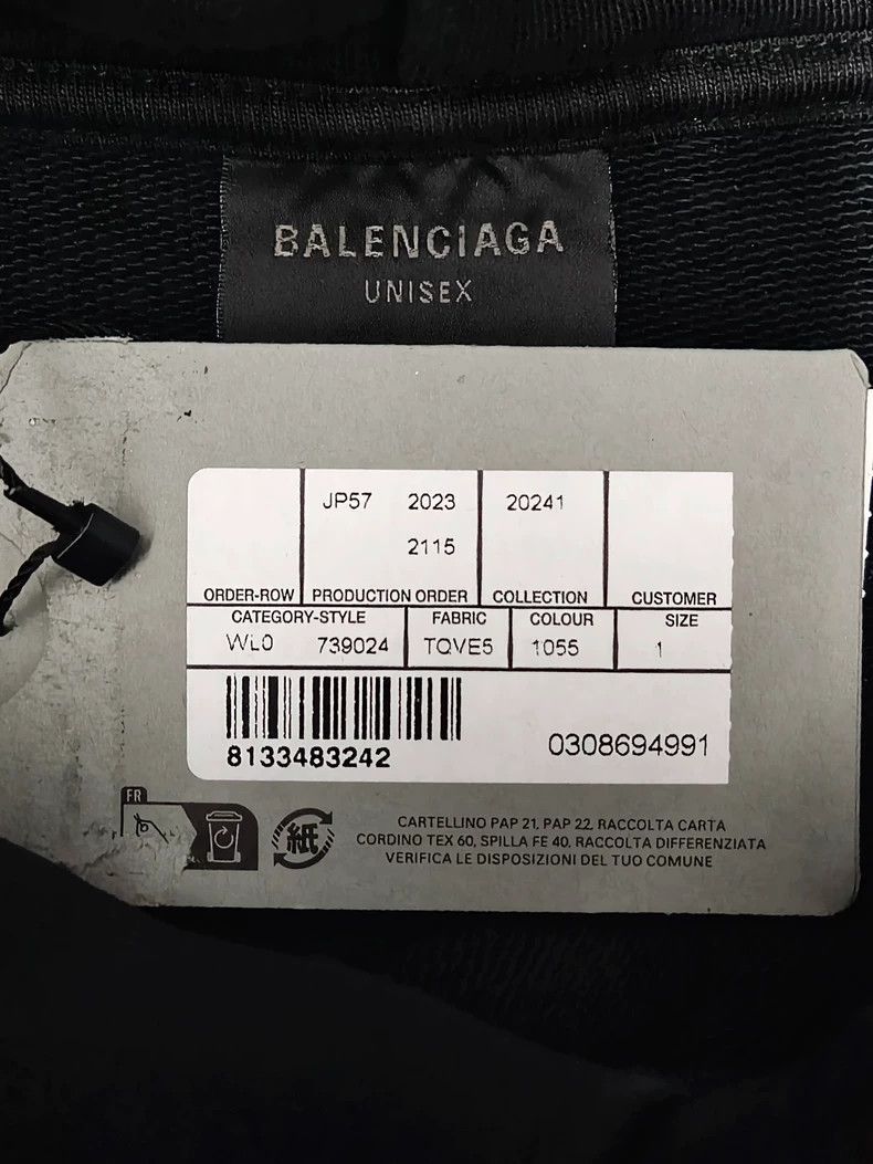 Balenciaga Balenciaga 24ss CD Valentine's Day limited destruction hood Size US S / EU 44-46 / 1 - 4 Thumbnail