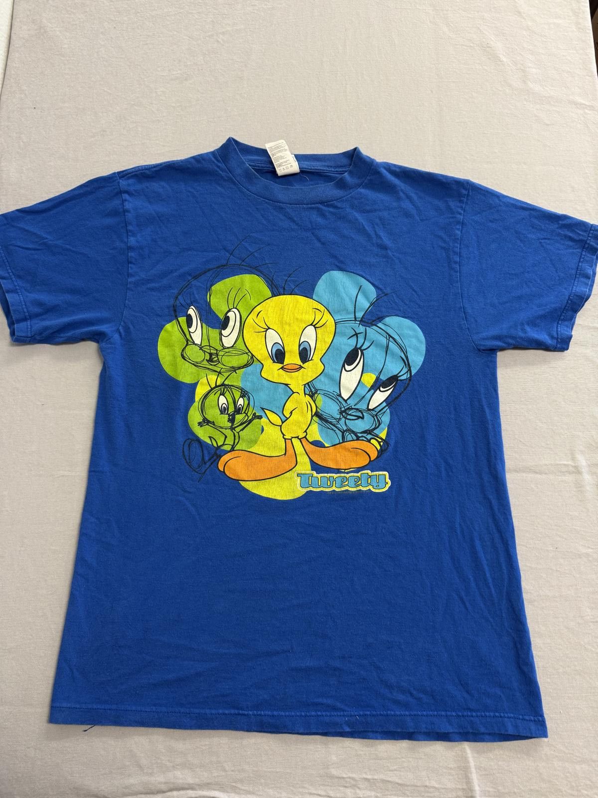 Designer Vintage Tweety Bird T-shirt Acid Looney Tunes 1998 Tee - L Size US L / EU 52-54 / 3 - 1 Thumbnail
