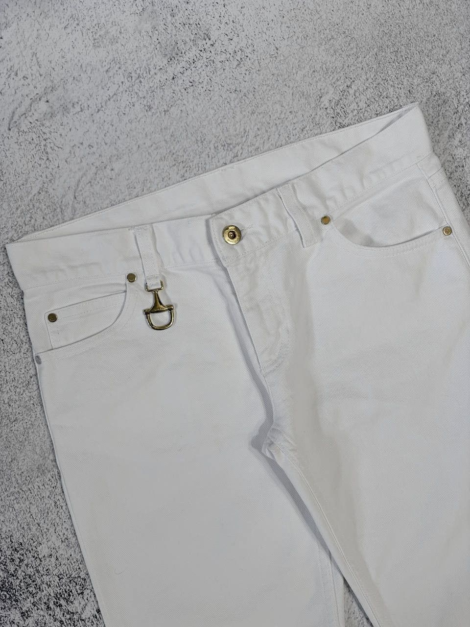 Gucci Vintage Gucci Tom Ford Era Flared Jeans Gold Horsebit Detail Size 27" / US 4 / IT 40 - 4 Thumbnail